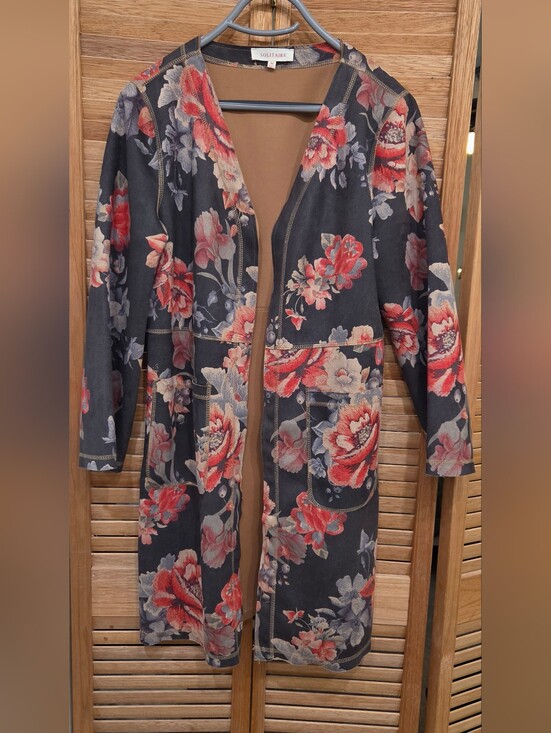 Solitaire Jackets & Blazers - Solitaire Floral Longline Coatigan